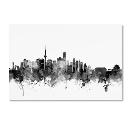 Trademark Fine Art Michael Tompsett 'Beijing China Skyline B&W' Canvas Art, 22x32 MT1079-C2232GG
